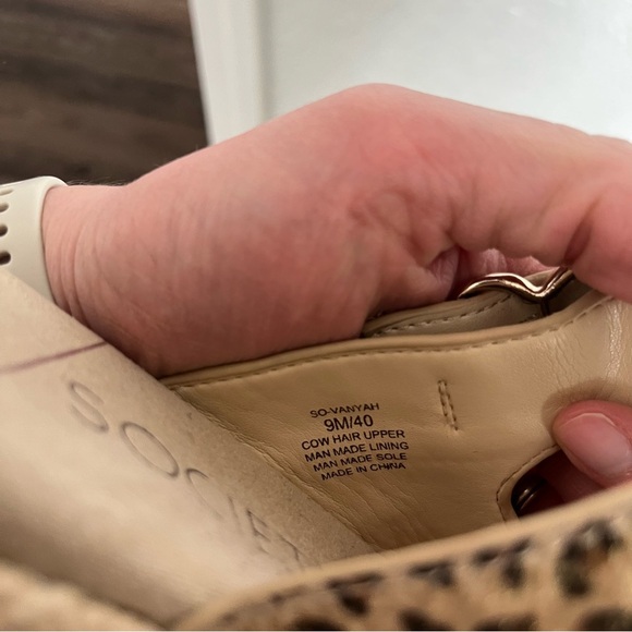 Soul Society Sandals Women's 9 Vanyah Calf Hair Animal Print Jute Espadrille - Picture 7 of 9